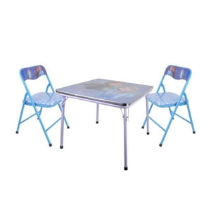 Genérico - Mesa Plegable Con 2 Sillas Para Niño Celeste