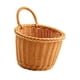 thumbnail image 3 of Cesta de almacenamiento de ratán sintético, organizador de baño, cesta decorativa rústica, práctica, soporte para utensilios de cocina para sala de Marrón oscuro, 3 of 5