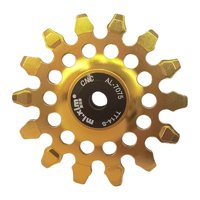 Magideal - Polea Desviadora Trasera Para Bicicleta, Poleas Para Bicicleta De Carretera, Aleación De Aluminio Ligera 14T, Rodillo Guía De Fácil Instalación, Rueda Oro