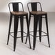 thumbnail image 1 of Pack 2 Taburetes Tolix De Madera Oscura 66cm Con Respaldo Venhouse Negro, 1 of 10