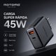 thumbnail image 4 of Cargador Pared Pdl-45w Gan Usb-c/usb-a Carga Rapida S/c, 4 of 6