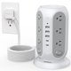thumbnail image 1 of Regleta Torre TESSAN 15 pies 17 en 1 con USB Gris, 1 of 9