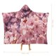 thumbnail image 2 of Flor de Cerezo Manta Capa con Capucha Anti-Bolitas, Manta de Lana Ártica Suave, Manta Portátil de Felpa Ligera y Lujosa, Poncho para Siesta en Casa y Oficina, 100*130cm, 2 of 6