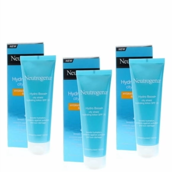 Loción Neutrogena Hydro Boost City Shield FPS 25 50 ml (x3)