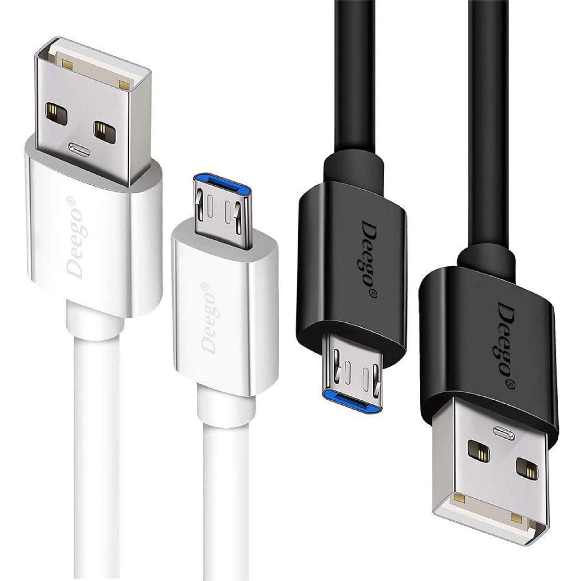 Cable Micro Usb Deego Con Cargador Android Extra Largo De 3 M Y 2 M