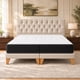 thumbnail image 3 of Cama Europea 2 Plazas Base Dividida Respaldo Capitoné Lino Beige Completa, 3 of 7