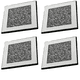 thumbnail image 1 of Posavasos de espejo de vidrio, 10 x 10 cm, tapete de diamante triturado, 1 of 5