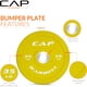 thumbnail image 4 of Juego de discos de peso CAP Barbell de 100 lb con rack de almacenamiento, 4 of 8