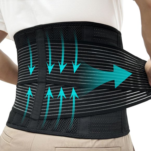 Cinturón de respaldo TESETON para hombre y mujer negro XL