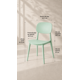 thumbnail image 3 of Silla Brit de Comedor o Terraza Exterior - Menta, 3 of 5