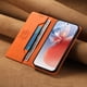thumbnail image 4 of Funda Billetera de Cuero para [Xiaomi POCO X6 5G], Bloqueo RFID, Tarjetas y Soporte Naranja, 4 of 5
