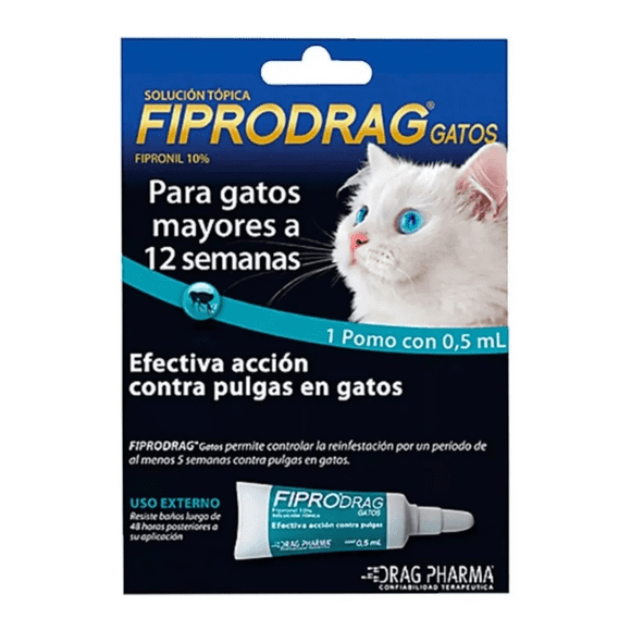 Fiprodrag Pipeta Anti Pulgas Para Gatos 0.5ml