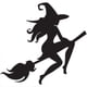 thumbnail image 1 of Sticker Witch Riding Broom Bruja Escoba Auto Camioneta, 1 of 3