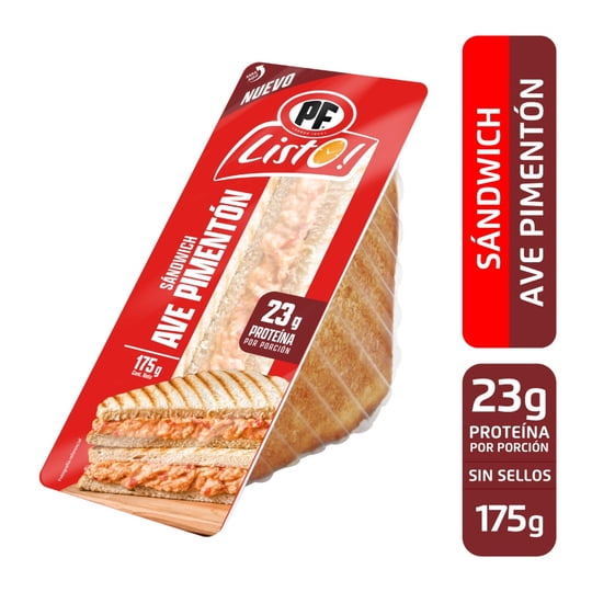 Sándwich Miga Ave Pimentón 1 Un 175 g PF Listo