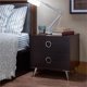 thumbnail image 3 of Acme Elms Mesita de noche de madera de 2 cajones, color espresso, 3 of 8