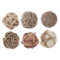 Magideal - 6 Uds Bolas Decorativas De Ratán Rellenos De Jarrón Para Decoración De Mesa De Hogar Para Fiesta De Boda