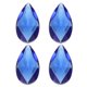 thumbnail image 1 of Uxcell K9 Cristales Colgantes Cuentas de Lágrima, 4 Paquetes de Prismas de Candelabro de 50mm Partes de Cuentas Colgantes DIY Lámpara para Decoración de Artes y Manualidades, Azul Oscuro, 1 of 6