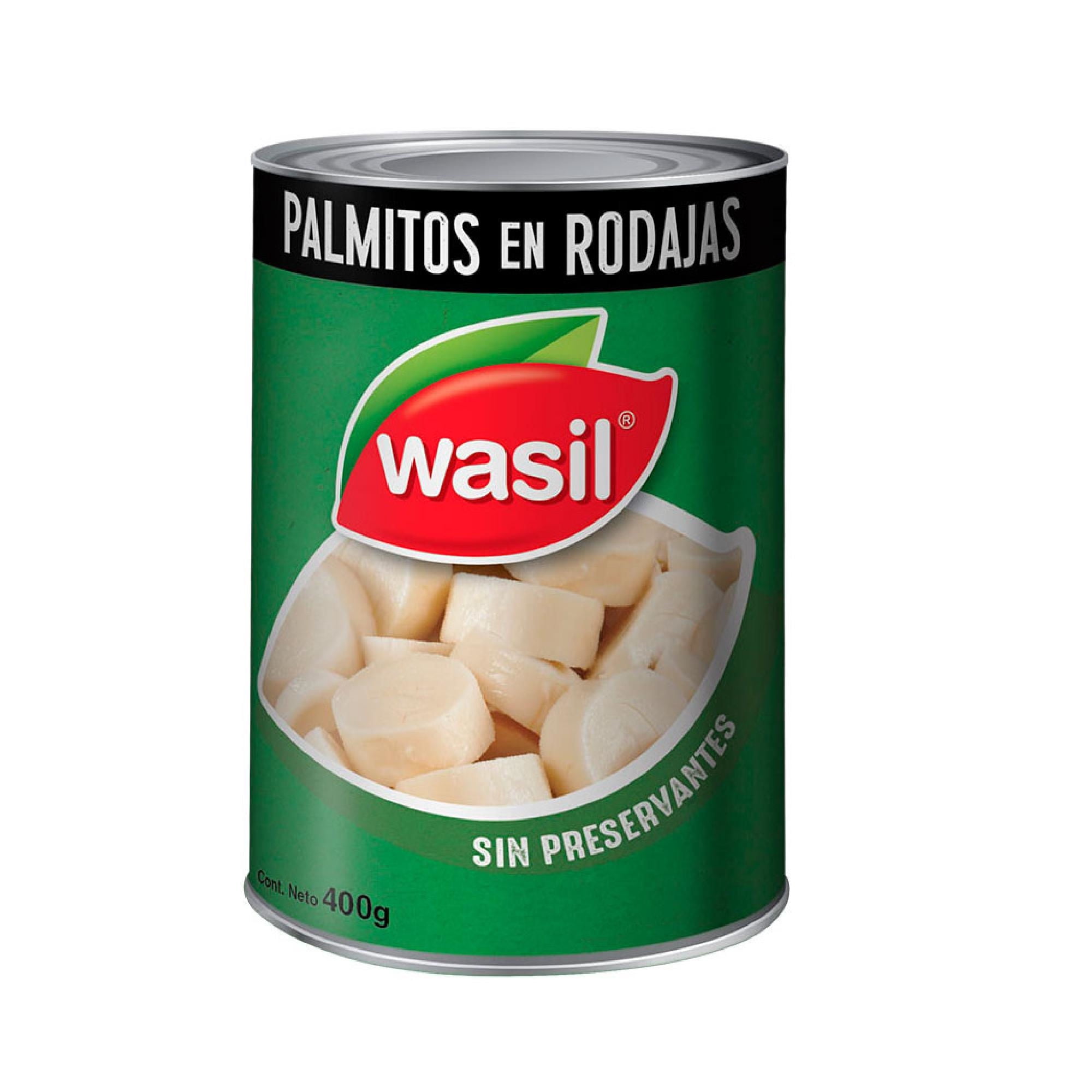 Palmitos En Rodajas Tarro Drenado 220 g - Neto 400 g Wasil