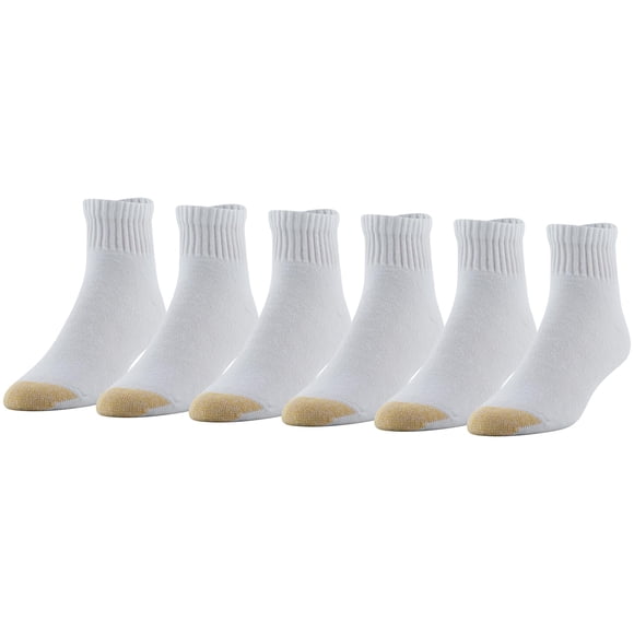 Calcetines deportivos GOLDTOE 656P para hombre blancos (6 pares)