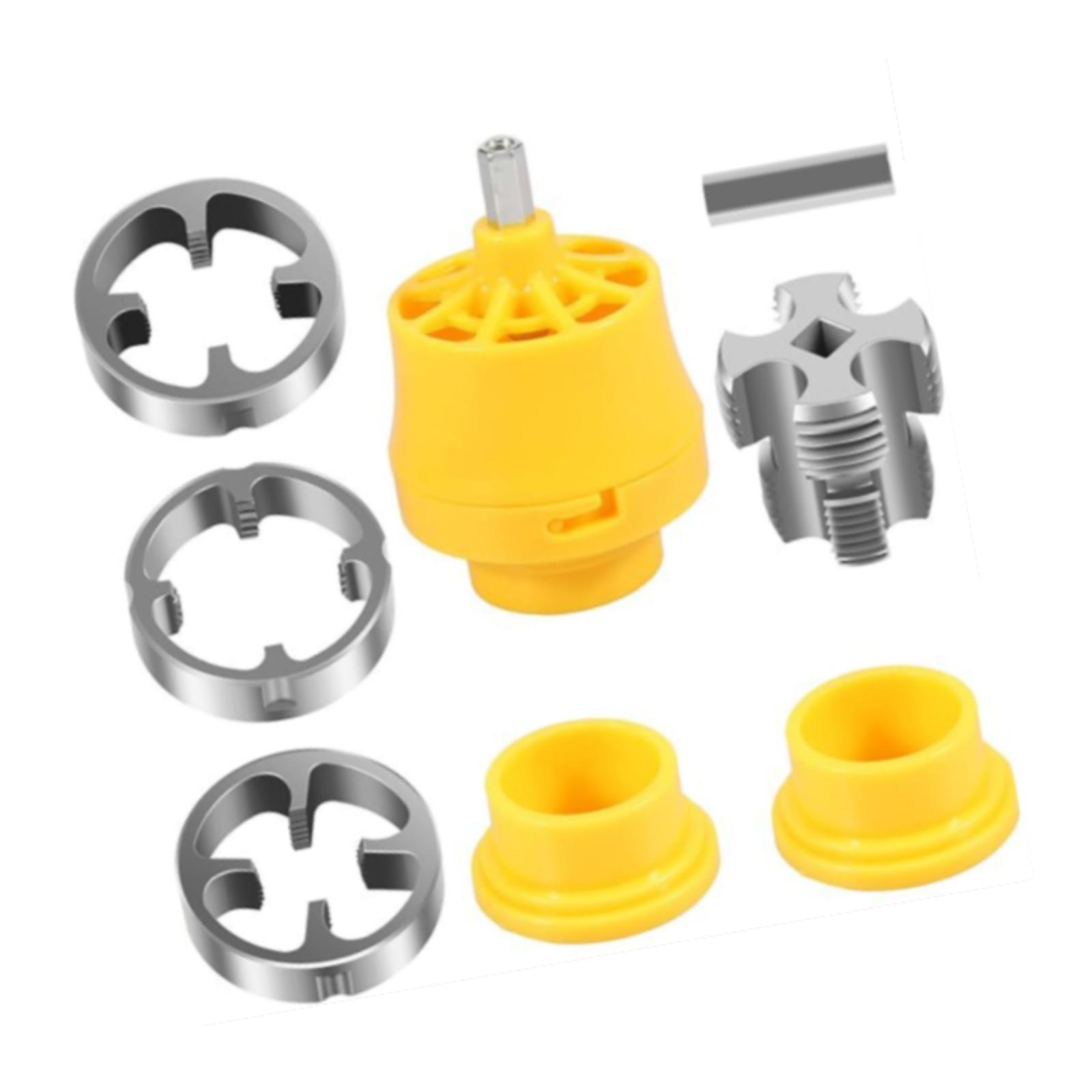 Magideal - Conjunto De Roscas De Tubería De Pvc, Herramienta De Fabricante De Rosca De Pvc Para Taladro Eléctrico, Herramienta Manual, Herramienta De Plomería De