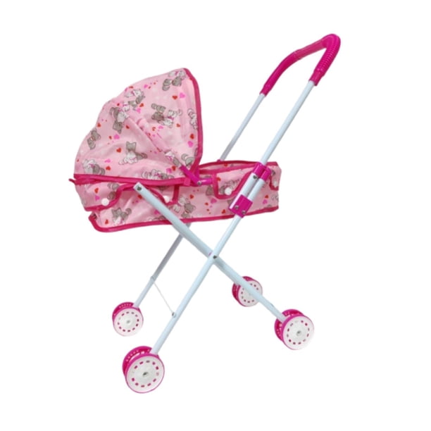 Cochecito De Muñecas, Juguete Educativo Para Niños, Plegable Y Práctico Para Juegos De Rol, Diseño De Gato En Casa.