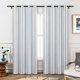 thumbnail image 1 of Cortinas opacas DriftAway Farmhouse, mezcla de lino, 214 cm, azul marino, 1 of 9