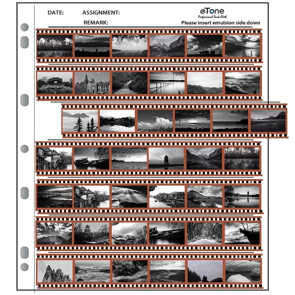 Hojas de almacenamiento para archivos eTone 135, negativo de 35 mm (50 x 135)