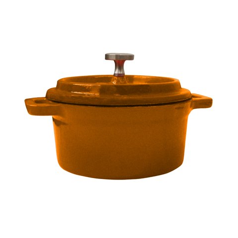 Briva Iron - Mini Olla Hierro Fundido Naranja13X5Cm