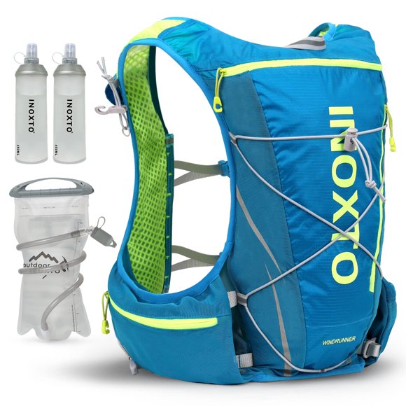 Chaleco de hidratación, mochila INOXTO, ligera, con bolsa de agua de 1,5 l