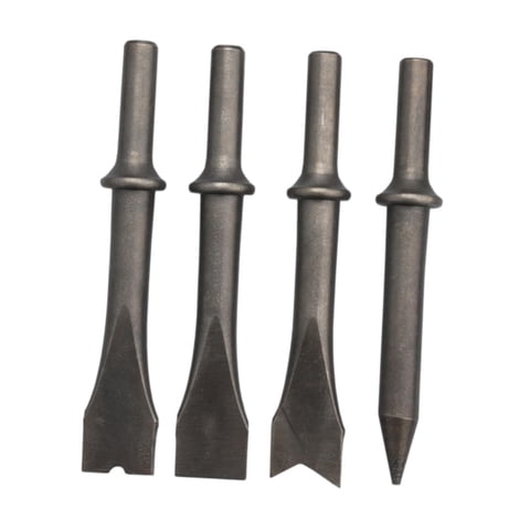 Ioensy - Juego De 4 Cinceles Y Martillos Neumáticos Resistentes De 4 Pulgadas Para Reparación De Neumáticos.