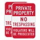 thumbnail image 1 of Cartel De Propiedad Privada Sin Autorización (paquete De 2 Unidades) 18 X 12 Cm, 1 of 6