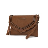 Bolso Crossbody Para Mujer - Remi, Mkf Collection, Bolso De Hombro De Cuero Vegano - Caqui