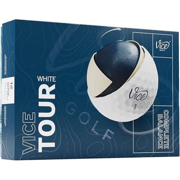 Pelota de Golf Vice Golf Tour 3 Capas Compresión 95 Blanca