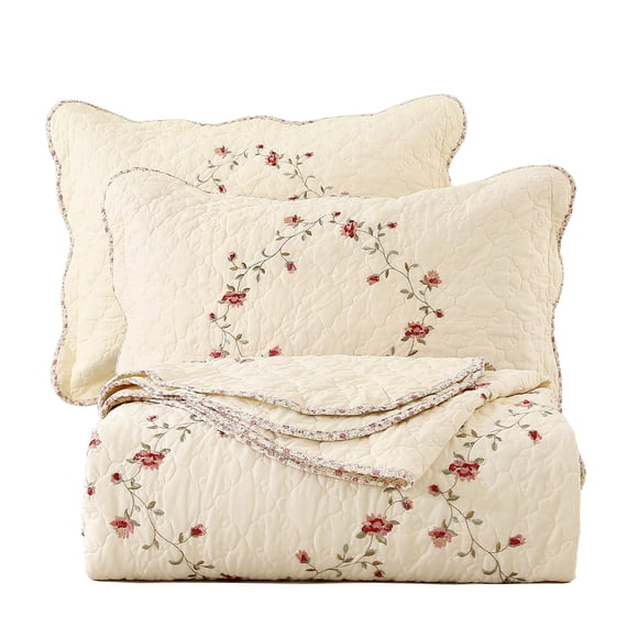 Juego de ropa de cama vctops F/Q 230x230 cm Floral de 3 piezas