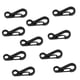 thumbnail image 3 of 10 unids negro colgando hebilla mosquetón clip resorte broche llavero llavero, 3 of 3