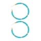 thumbnail image 5 of Pendientes De Aro En Forma De C, Redondos, De Cerámica Blanda, Bohemios, Para Niñas Y Adolescentes, Color Azul, 5 of 5