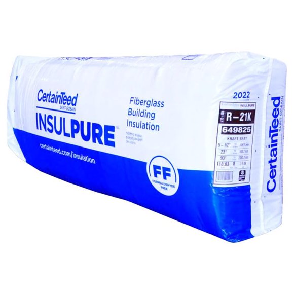 Aislamiento CERTAINTEED de 5.5 pulgadas x 38 cm x 236 cm con revestimiento kraft
