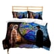 thumbnail image 1 of Wednesday 3 Pcs Comforter Set with 2 Pillowcases,Wednesday_Addams Bedding Set Sheet Set for Kids Adults,All Season Lightweight, 1 of 5