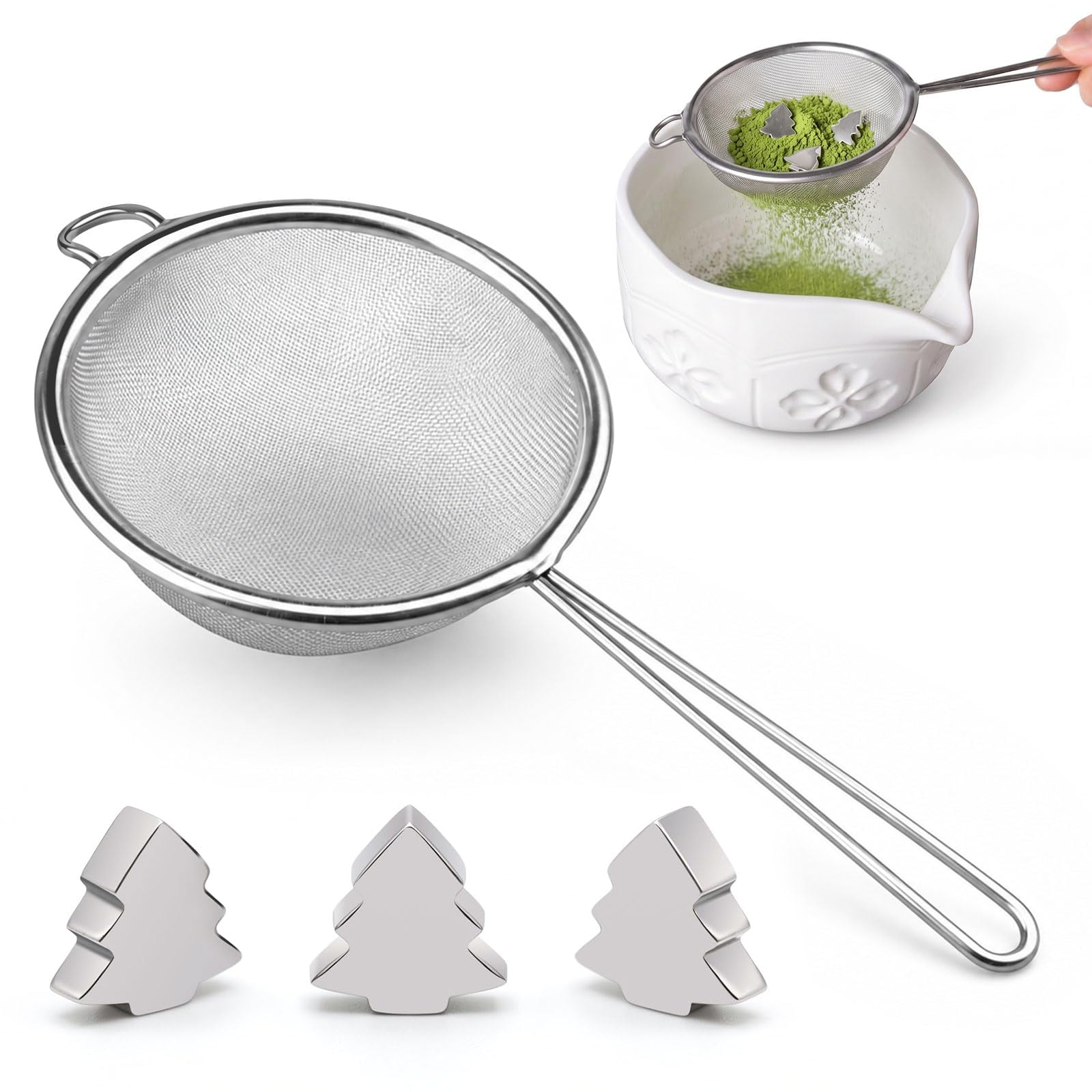 Set De Tamiz Y Batidor De Matcha Jul Wind 40 Mallas
