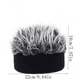 thumbnail image 4 of Gorra Con Peluca De Pelo Falso Gris Temático, 4 of 4