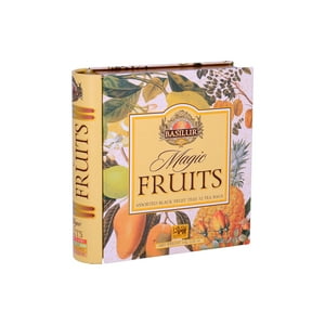Basilur - Te Negro Frutal Surtido Libro Magic Fruits 32 Bolsas.