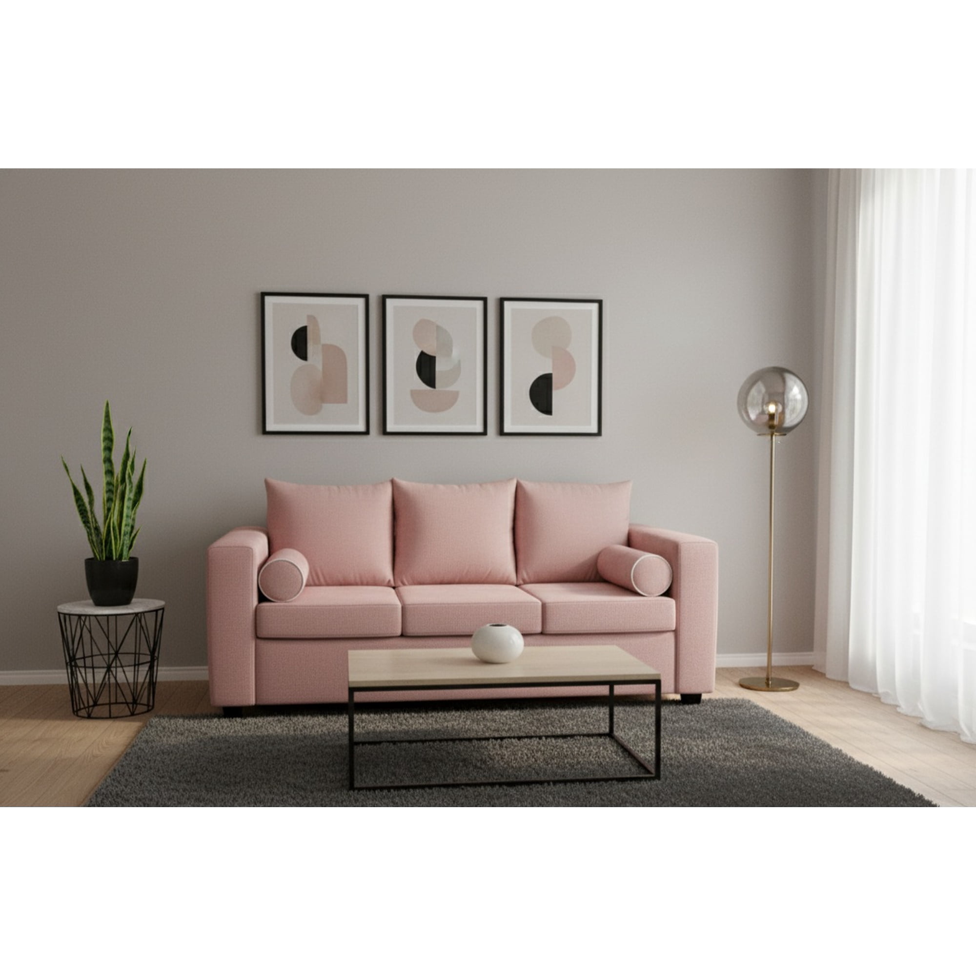Fancy Hogar - Sofa Princess 3 Cuerpos Felpa