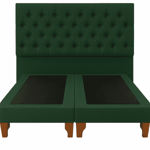Ethan Desing - Cama 2 Plazas Modelo Capitoné Verde Botella
