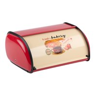 Magideal - De Metal, Almacenamiento De La Encimera, Cajas De Tapa Enrollable, Soporte Para Contenedor De Pan, Recipientes , Rojo