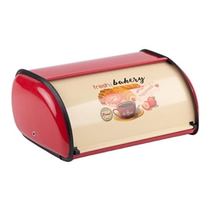 Magideal - De Metal, Almacenamiento De La Encimera, Cajas De Tapa Enrollable, Soporte Para Contenedor De Pan, Recipientes , Rojo