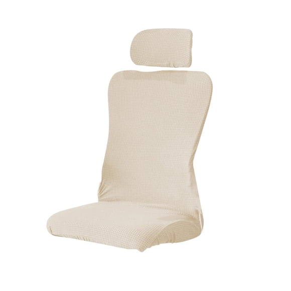 Funda extraíble para silla de oficina con funda para reposacabezas, cómoda, resistente al agua, con cremalleras duraderas, ergonómica para silla de or , lechoso