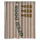 thumbnail image 1 of Cortina de ducha con diseño de cerveza y política de puertas abiertas, juego de cortinas de baño con ganchos, tamaño 60 x 72 pulgadas, 1 of 3