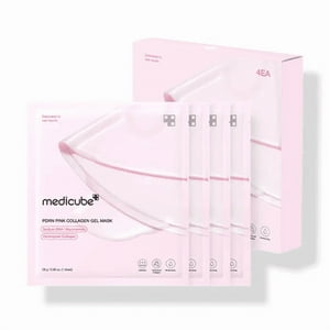Medicube - Mascarilla De Gel De Colágeno Rosa Pdrn (Paquete De 4)