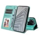 thumbnail image 4 of Funda tipo cartera FOXDOCK para Xiaomi Redmi Note 14 4G , diseño girasol en relieve, cuero PU, cierre magnético, soporte y tarjetero, 4 of 5