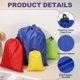 thumbnail image 3 of Uxcell 5Pcs Bolsa con Cordón de Poliéster 210D con Cierre, Bolsa de Almacenamiento de Viaje Impermeable de 14 x 16 Pulgadas Plegable para Gimnasio, 3 of 7